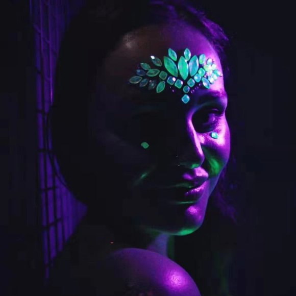 Other - Glow In The Dark Crystal Face Stickers. Reusable